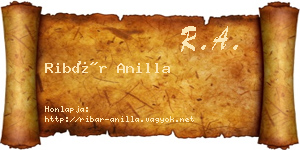 Ribár Anilla névjegykártya